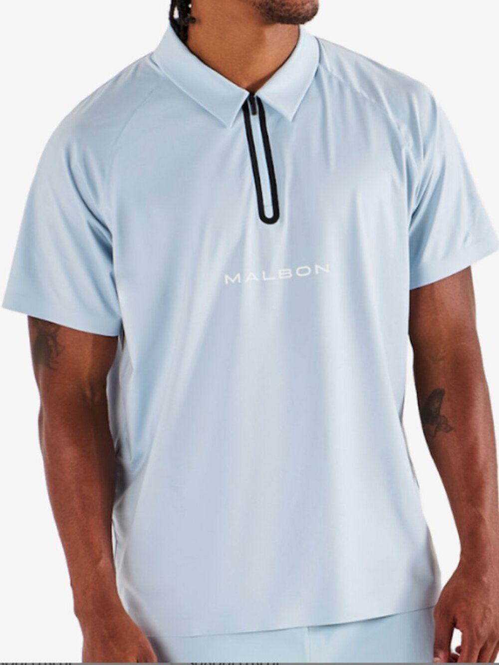 Malbon Performance Zip Raglan Polo